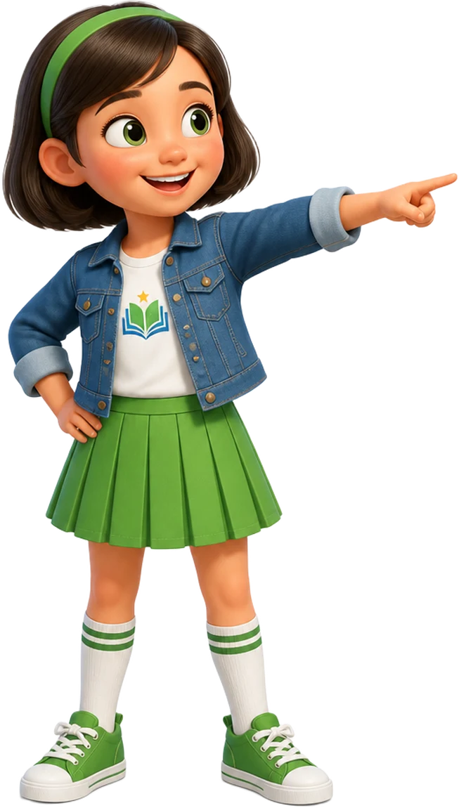 Lexi Letters points to the letter